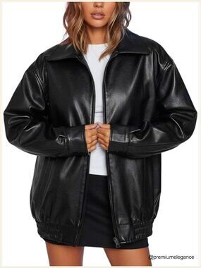 Oversized Lambskin Leather Motorcycle Jacket Plus Size Fall